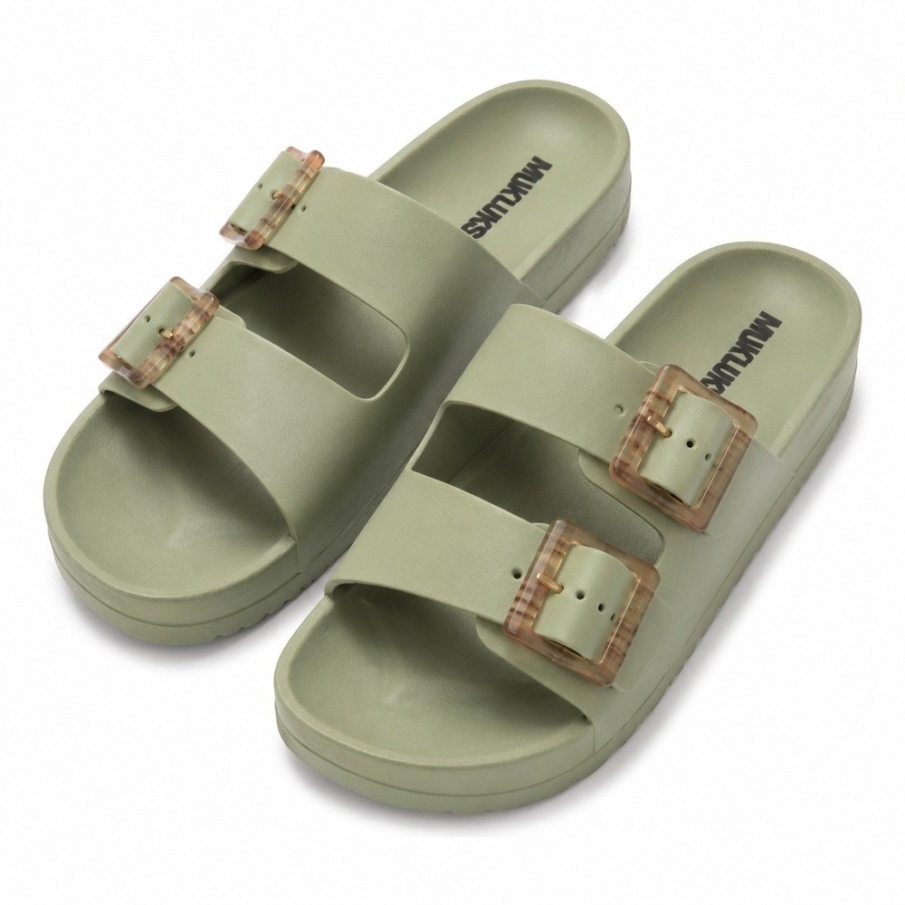 Women's Sandals by‎ Muk Luks Grand Cayman Olive Size 6 New With Tags